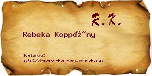 Rebeka Koppány névjegykártya